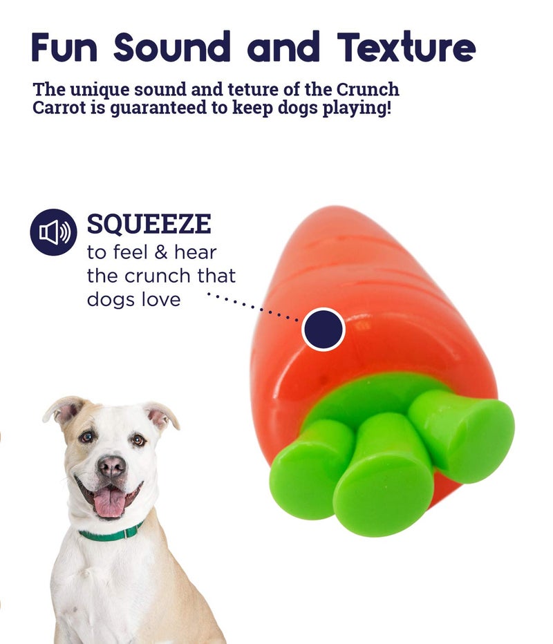 Petstages Crunch Veggies Carrot Dog Chew Toy, Large - Image 3